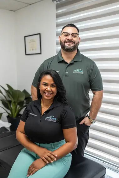 Southwest Chiropractic team: Dr. Carlos A. Carlo Torres and Dr. Gabriela Asencio in San Juan, PR